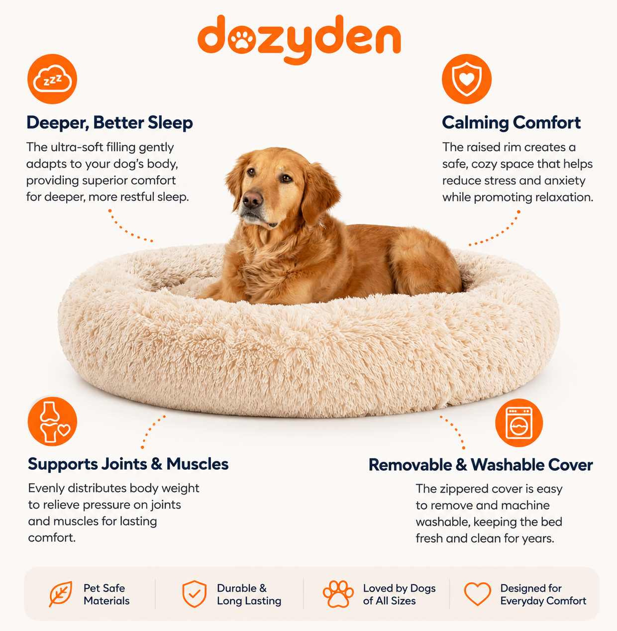 DozyDen — Calming Anti-Anxiety Dog Bed